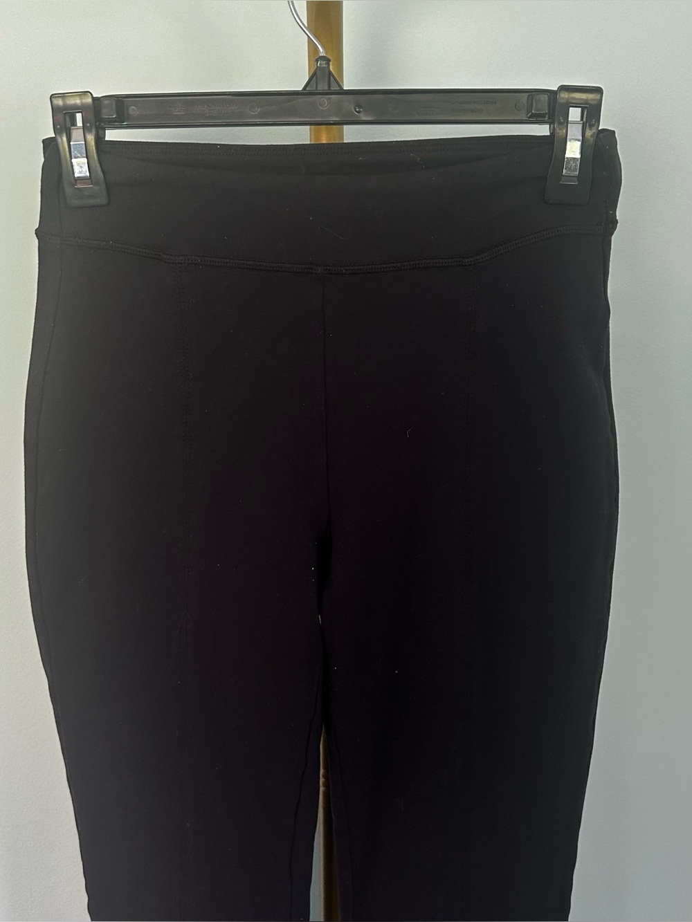 Alo Black Airbrush Flutter High Waist Stretch Flare Split Hem Leggings Small - Picture 3 of 11